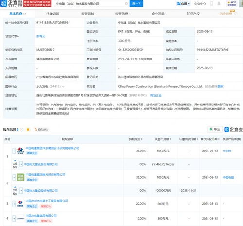 中國電建成立抽水蓄能公司 拓展旅游開發(fā)項目策劃咨詢業(yè)務(wù)